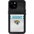 NFL Jacksonville Jaguars White Striped iPhone 15 Plus Waterproof Case